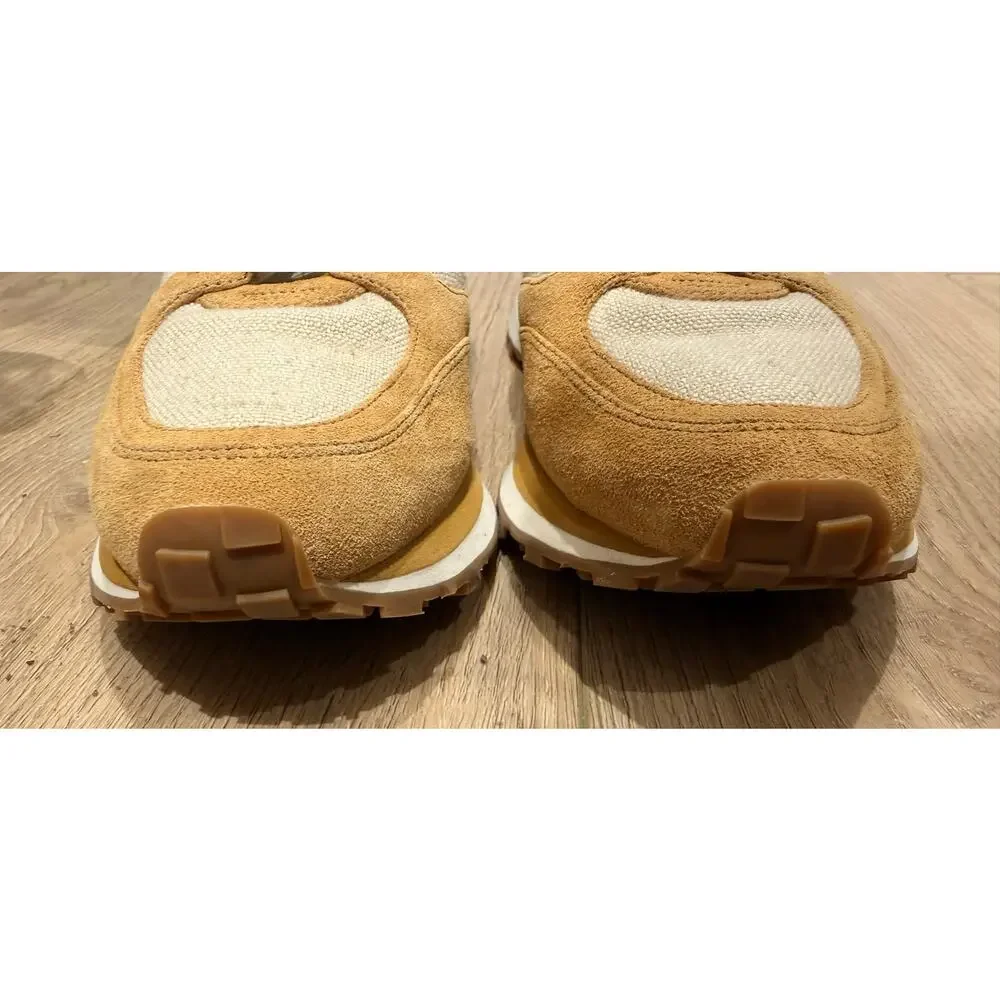 Veronica Beard Retro Runner Canvas Suede Sneaker Tan Cream Black Size 11 - Picture 5 of 8